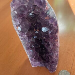 Natural Amethyst Crystal Cluster | 2.1 lb | Deep Purple | 5.5”
